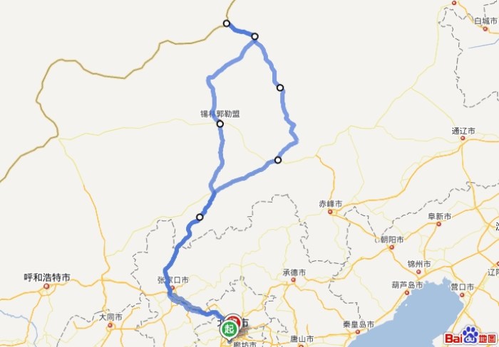内蒙古 草原 自驾   线路地图: 线路:北京--张家口--张北--太仆寺旗图片