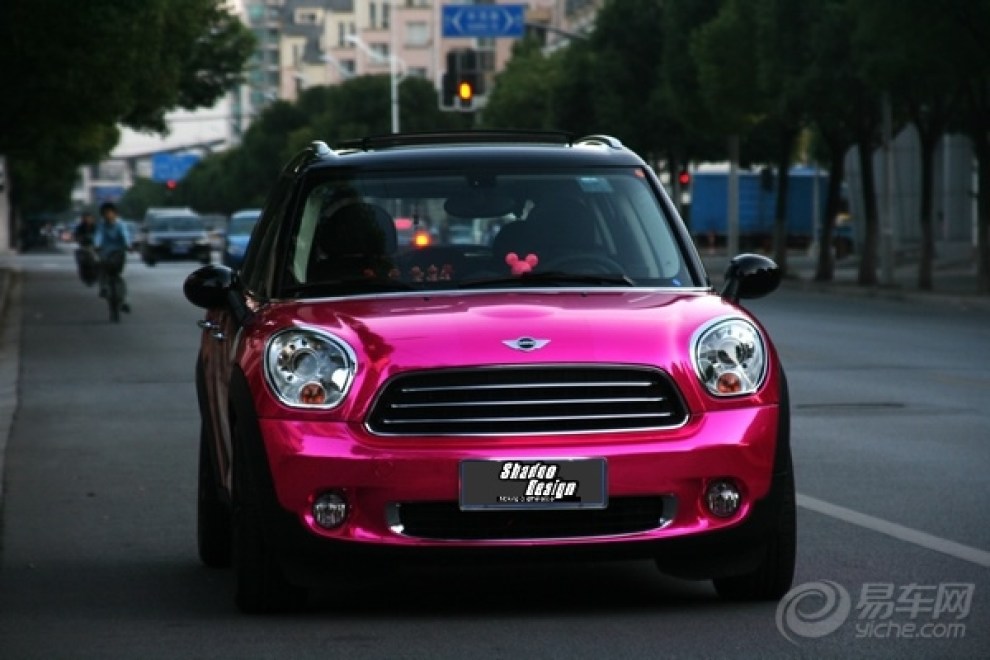 【全国首台电镀粉红贴膜MINICountryman】_汽