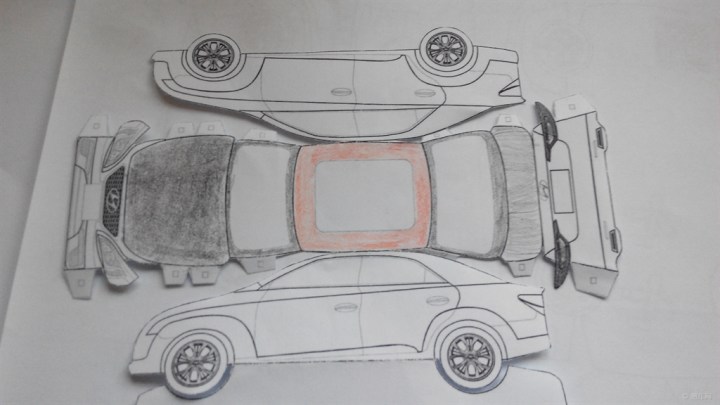 【【折纸车模】我为女儿做3D折纸车模】_画汽车论坛_汽车论坛-易车网