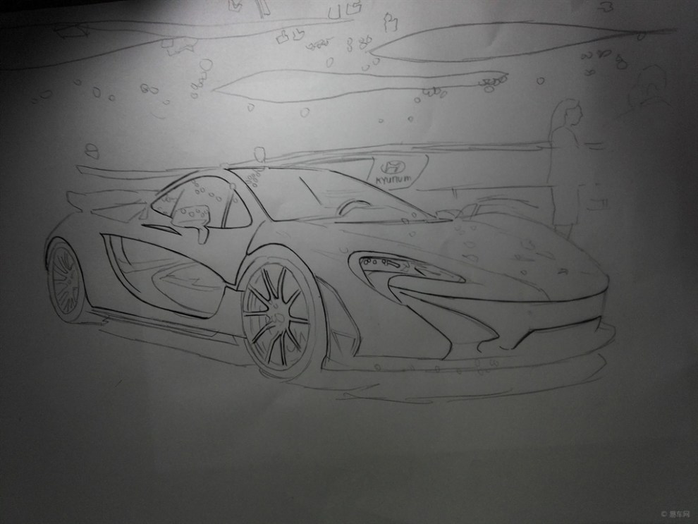 【我画新能源汽车】手绘 迈凯伦p1
