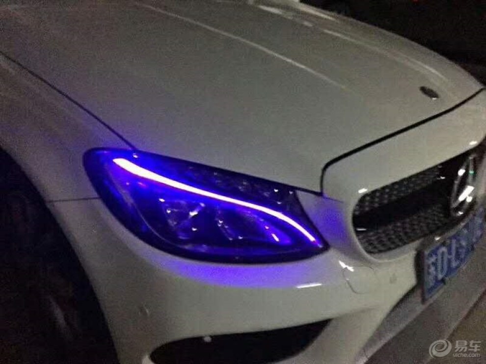 【深圳奔驰C级C200L加装原厂三色氛围灯+一