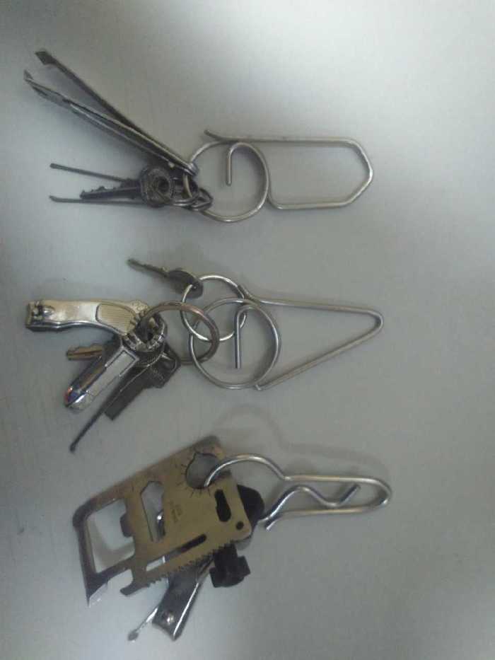 不锈钢焊条打磨后自己挝的钥匙扣