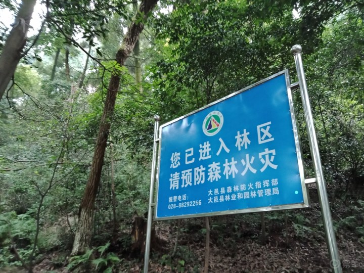 刚进入林区,就见到森林防火的指示牌.