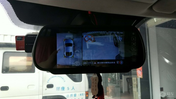 路虎发现4改装高清360度全景行车记录仪 后视镜显示