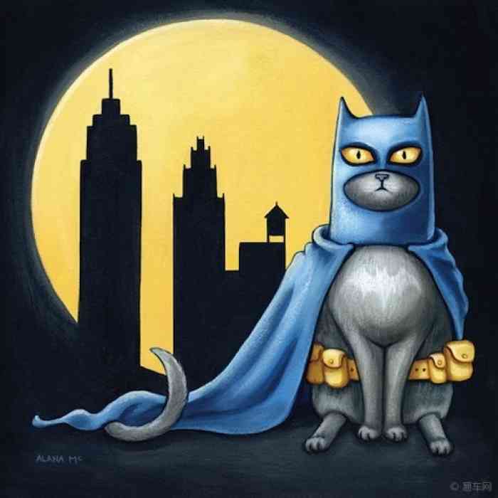 【萌】艺术家描绘的超级英雄猫