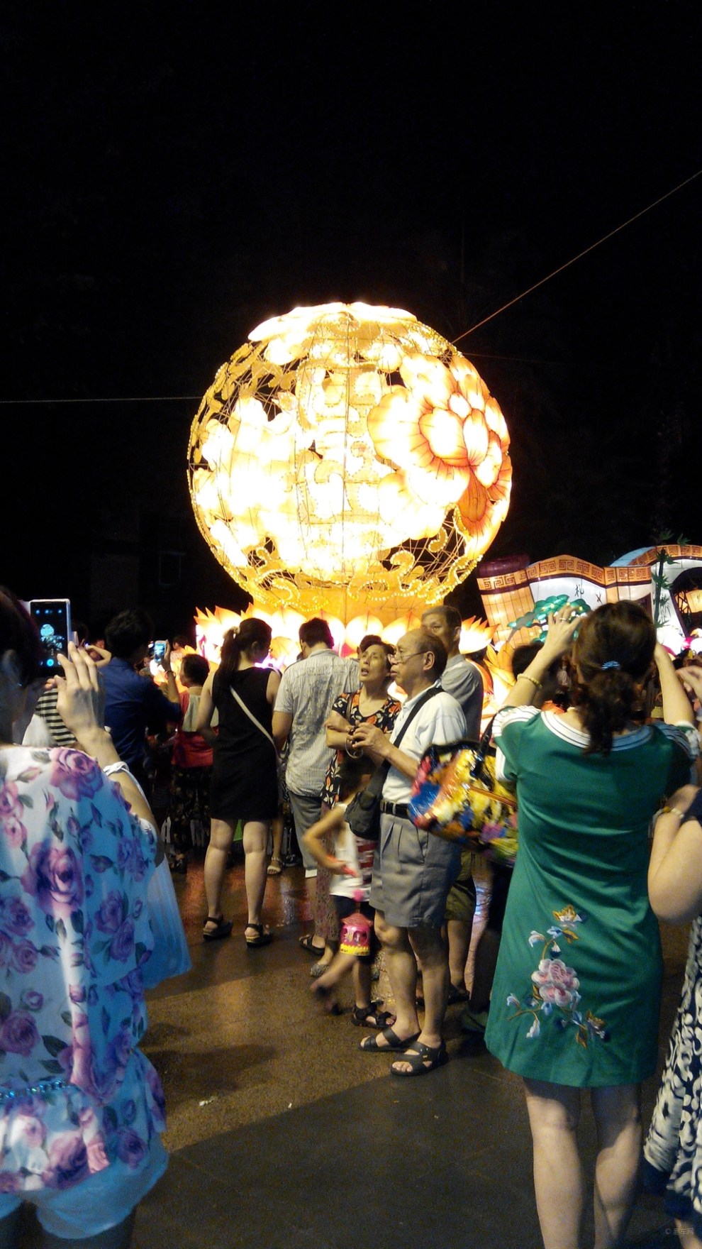 中秋之夜广州文化公园赏花灯