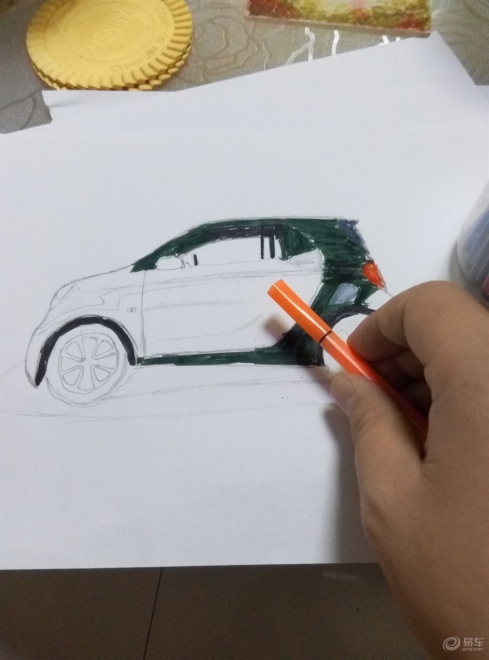 【【我画smart】smart历代车型手绘作品--菜鸟作品】_画汽车论坛图片