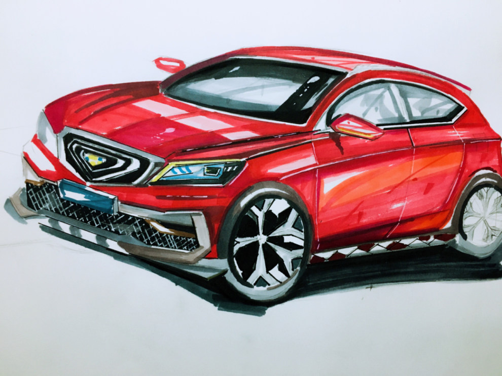 【#车展##画新车#吉利s1】_画汽车社区图片集锦_汽车论坛-易车网