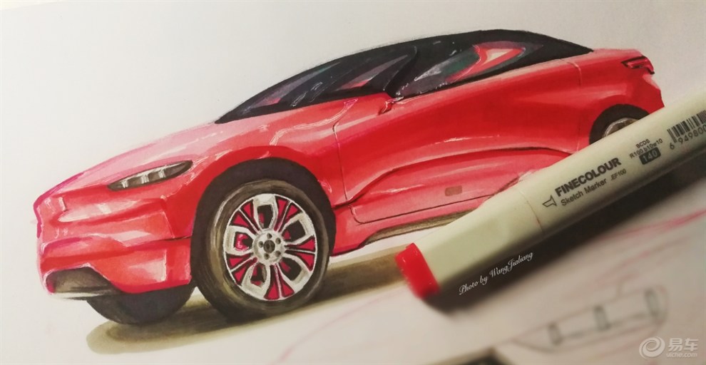 车展##画新车#【wjl手绘】wey p8