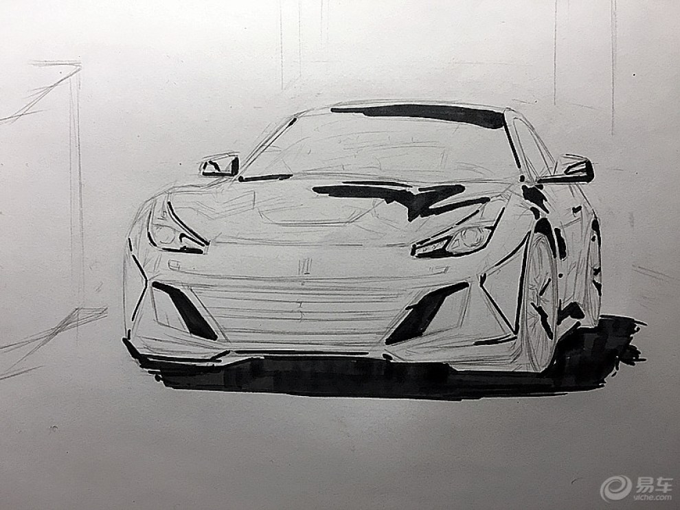 【【手绘汽车季】七十岁的杰作 法拉利gtc4 lusso】_画汽车论坛图片