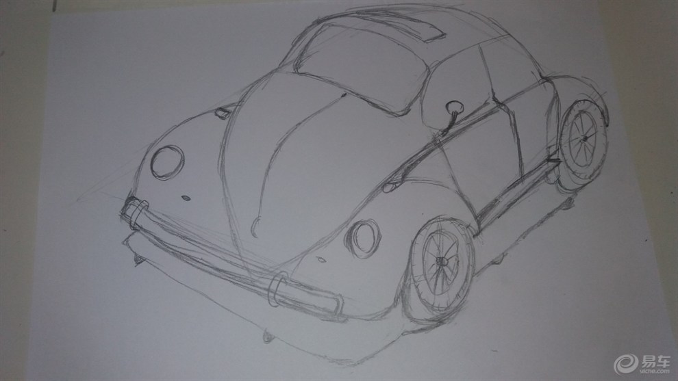 2017易车老爷车展##我画老爷车# 我来画甲壳虫